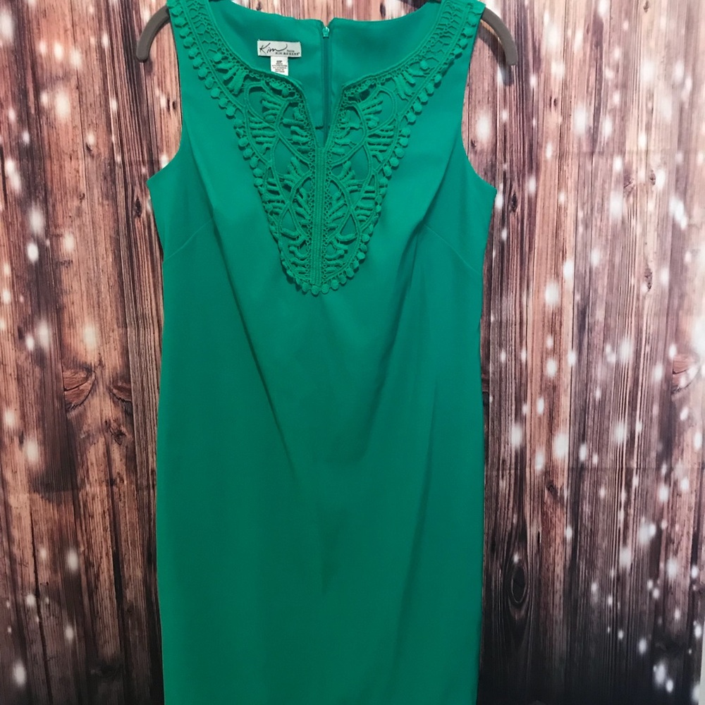 Kim Rodgers green detailed dress